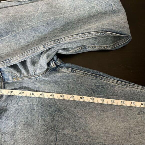 Tori Over Bump Mom Jeans Size 8 Maternity Blue Denim Straight Leg Cotton - Picture 11 of 12